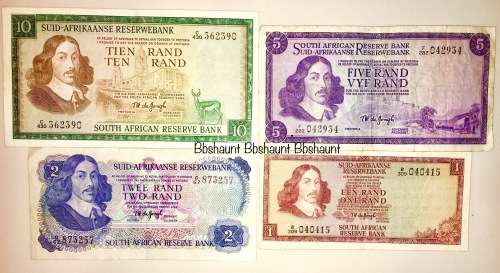 COMPLETE SET OF TW DE JONG & DECIMALS R10- R1...1966 [1 BID TAKES ALL)