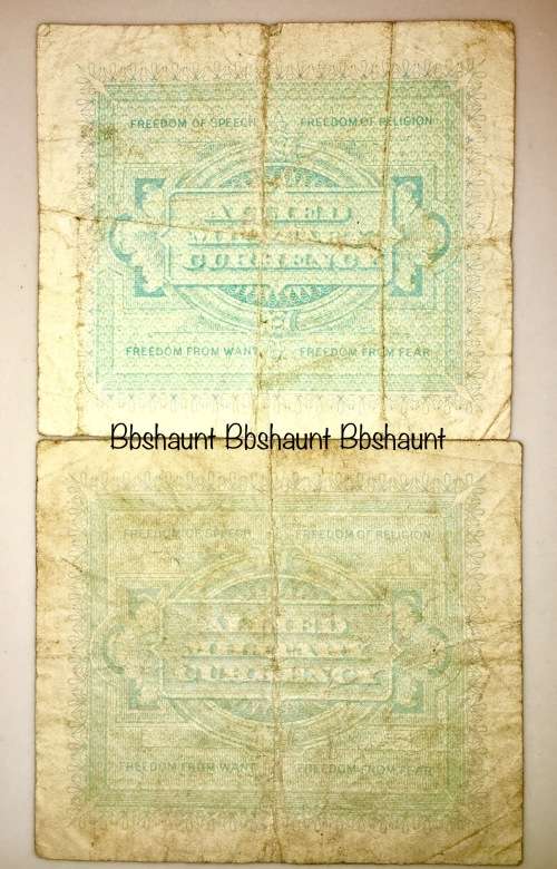 ITALY X 2,,,,5 LIRE & 2 LIRE 1943