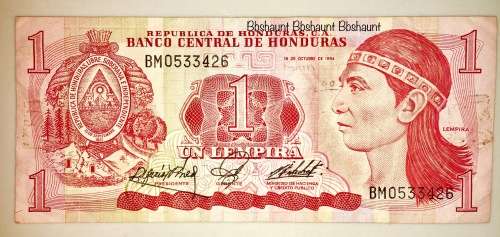 HONDURAS 1 LEMPIRAS  1984