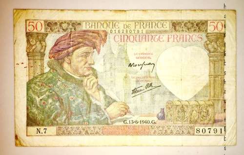FRANCE 50 FRANCS 1940