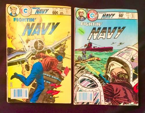 FIGHTIN NAVY X2  NO 126 and NO 132  1983-1984 (CHARLTON)VG