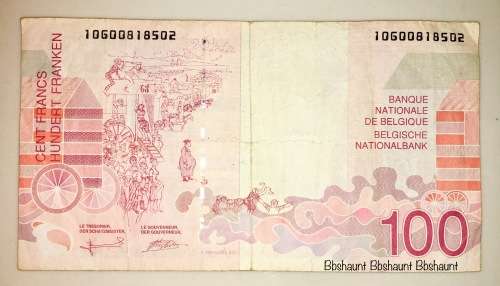 BELGIUM  100 FRANCS 1990s