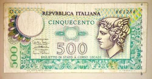 ITALY 500 LIRE  D10