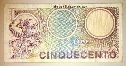 ITALY 500 LIRE  D10