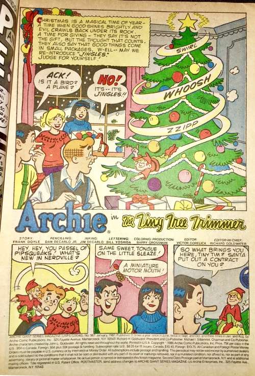 ARCHIE CHRISTMAS STOCKING  NO 567 1987 (ARCHIE GIANT SERIES)F