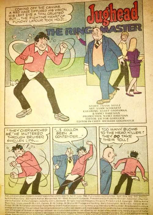 JUGHEAD JONES X3,,,,NO 51,NO 52,NO 54   1988 (ARCHIE DIGEST LIBRARY)VG