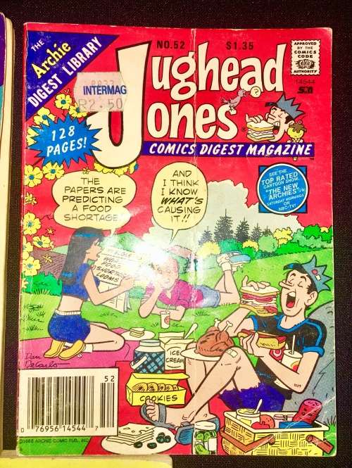 JUGHEAD JONES X3,,,,NO 51,NO 52,NO 54   1988 (ARCHIE DIGEST LIBRARY)VG
