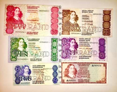 COMPLETE SET OF CL.STALS  & DECIMAL NOTES,   R50 - R2 1990 ( R1  1966 DE JONG)[1 BID TAKES ALL]