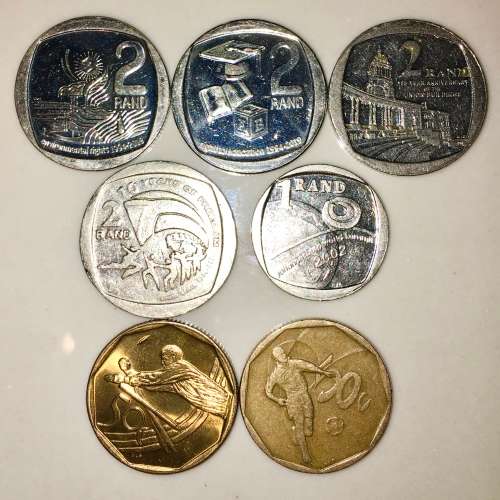 SET OF COMMEMORATIVE COINS 50 CENT TO R2 (2002-2019)