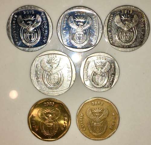 SET OF COMMEMORATIVE COINS 50 CENT TO R2 (2002-2019)