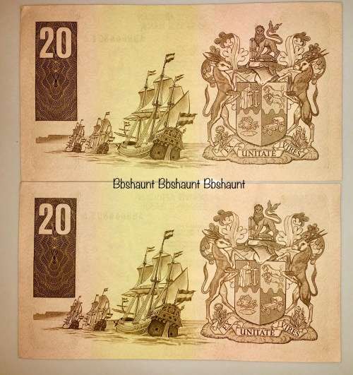 R20 X2 IN SEQUENCE AB8666805-804  C.L. STALS UNC [1 BID TAKES ALL]