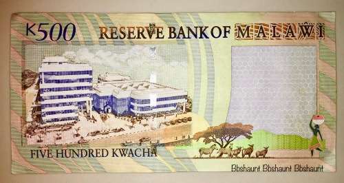 MALAWI 500 KWACHA 2011 AUNC