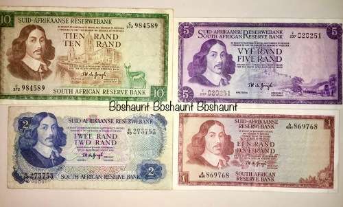COMPLETE SET OF TW DE JONG & DECIMALS R10 -R1 1966-1973 ( 1 BID TAKES ALL)