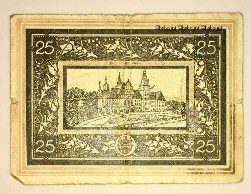 GERMANY  STAR NOTE 25 PFENNIG  BERNBURG  1921  NOTGELD (EMERGENCY MONEY)