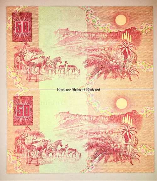 R50 X2 IN SEQUENCE AH1523175-174,,,1ST ISSUE  1990 CL STALS UNCIRCULATED GEM [1 BID TAKES ALL]