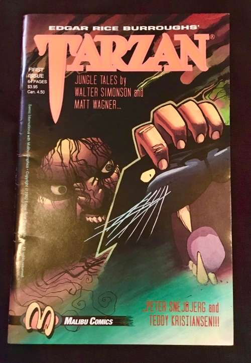 TARZAN,,,FIRST ISSUE  1992 (MALIBU COMICS)NEAR MINT WITH PLASTIC SLEEVE