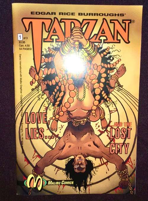TARZAN,,,FIRST ISSUE  1992 (MALIBU COMICS)NEAR MINT WITH PLASTIC SLEEVE
