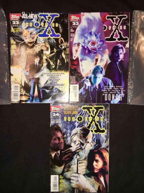X FILES SET X3 NO 22, NO 23 & NO 24  1996 (TOPPS COMICS)NEAR MINT WITH PLASTIC SLEEVE