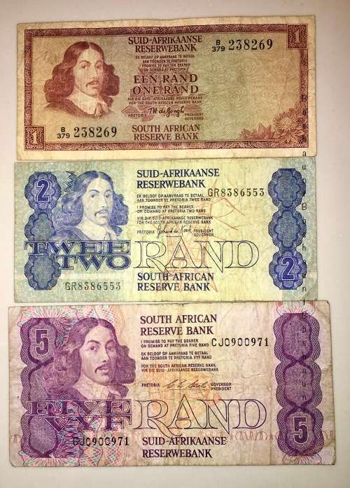 SET OF 3X  JAN VAN RIEBEECK, & VARIOUS GOVERNORS R5-R2 & R1... [1 BID TAKES ALL)