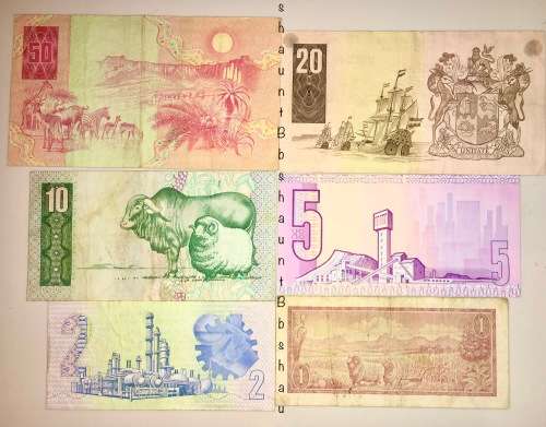 COMPLETE SET OF GPC.DE KOCK & DECIMALS 1967  R50 TO R1[T.W DE JONG] [1 BID TAKES ALL]