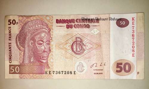 CONGO 50 FRANCS 2013