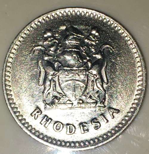 RHODESIA 10 CENT 1975 HIGH GRADE COIN
