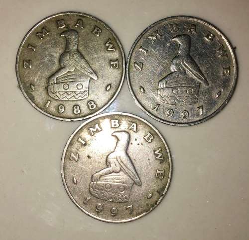 ZIMBABWE X3,,,20 CENT 1988 & 1999