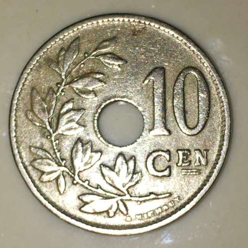 BELGIUM 10 CES  1920  V