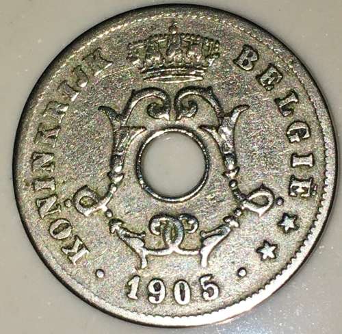 BELGIUM 10 CES  1905 V