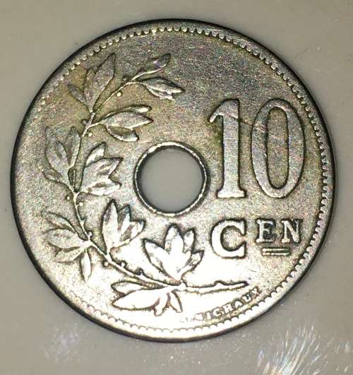BELGIUM 10 CES  1905 V