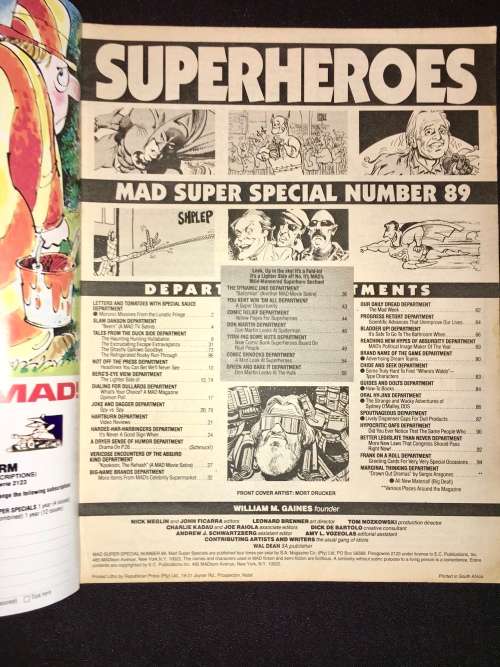 MAD MAG,,,SUPER SPECIAL,NO 89,  1994