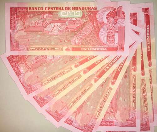 HONDURAS 1 LEMPIRA IN SEQUENCE FD7135226-233,,,2014 CRISP UNC(BID PER NOTE)