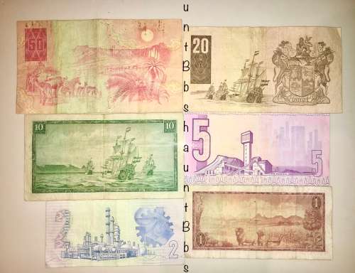 SET OF DECIMALS & VARIOUS GOV R50 TO R1,,,1967-1990s ( 1 BID TAKES ALL)