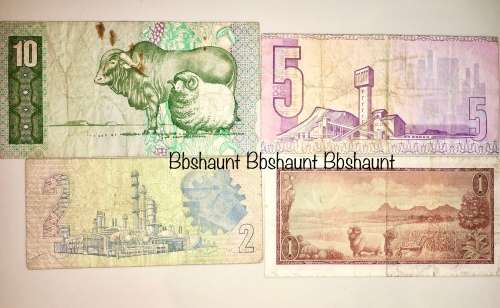SET OF VARIOUS GOV R10 TO R1,,1980s ( 1 BID TAKES ALL)
