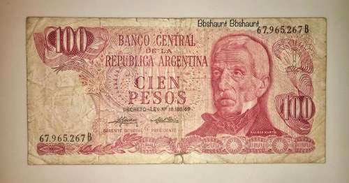 ARGENTINA 100 PESO,,,,1971