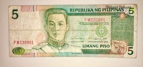 PHILIPPINES 5 PISO 1985
