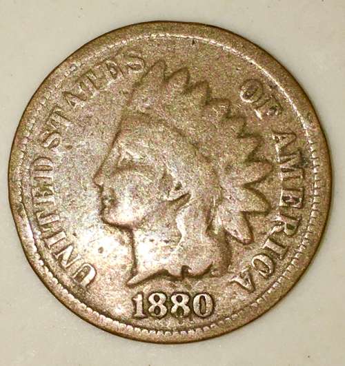 U.S.A 1 CENT 1880 INDIAN HEAD