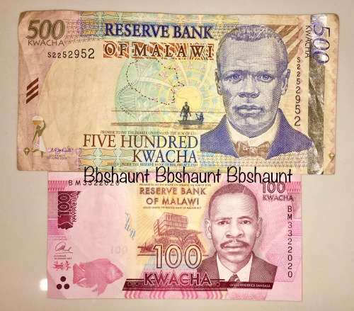 MALAWI SET 500 KWACHA & 100 KWACHA 2003-2016
