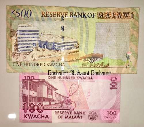 MALAWI SET 500 KWACHA & 100 KWACHA 2003-2016