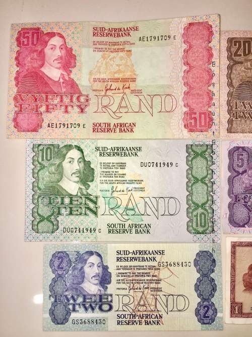 COMPLETE SET OF GPC DE KOCK & DECIMALS  R50 TO( R1 TW DE JONG 1975)-1980s HIGH GRA (1 BID TAKES ALL)