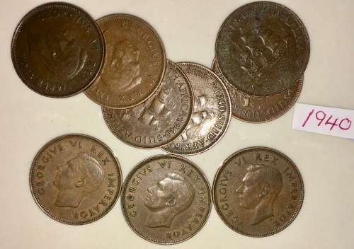 1/2 PENNY 1940(BID PER COIN)