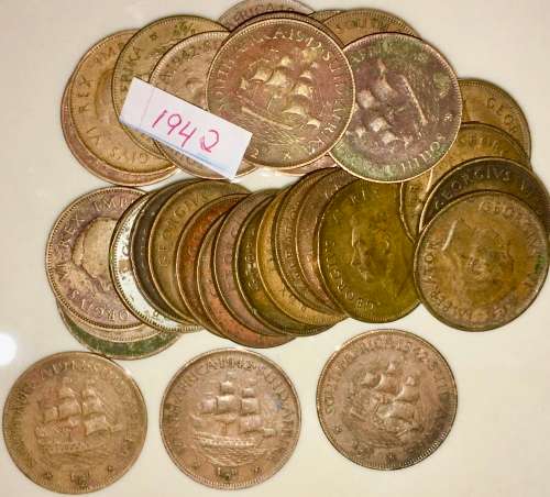 1/2 PENNY 1942 (BID PER COIN)