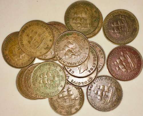1/2 PENNY 1945 (BID PER COIN)