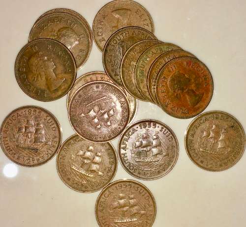 1/2 PENNY 1955 (BID PER COIN)
