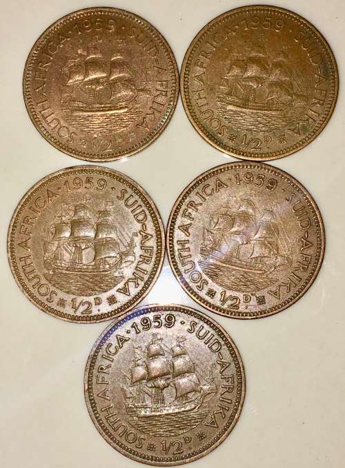 1/2 PENNY 1959 (BID PER COIN)