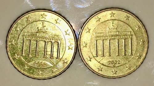 EURO SET  X3,,,,,20 CENT 2002 GandD GERMANY(1 BID TAKES ALL)