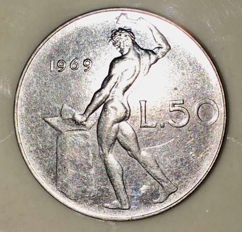 ITALY  .50 LIRE  1969