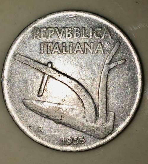 ITALY  .10 LIRE  1955