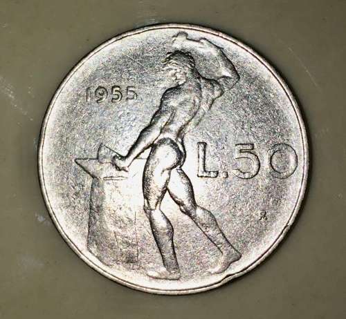 ITALY  .50 LIRE  1955