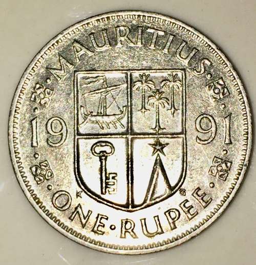 MAURITIUS 1 RUPEE  1991